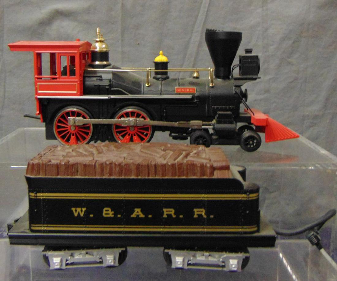 MTH RailKing 30-120-0 WARR American: Nice diecast 4-4-0 steam loco with smoke, headlight & whistle. It shows light runtime.