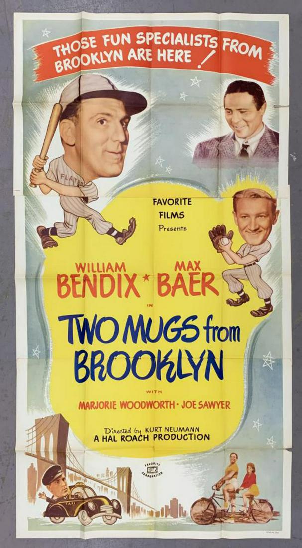 1940's "2 Mugs From Brooklyn" 3 Sheet Movie Poster (1 of 7)
