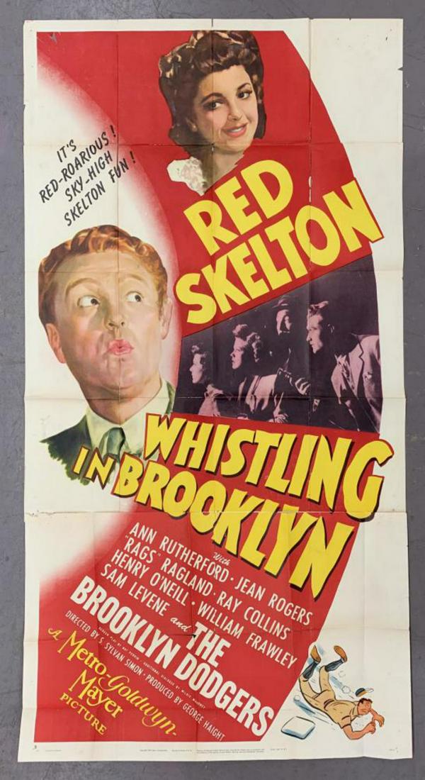 1943 "Whistling in Brooklyn" 3 Sheet Movie Poster (1 of 9)
