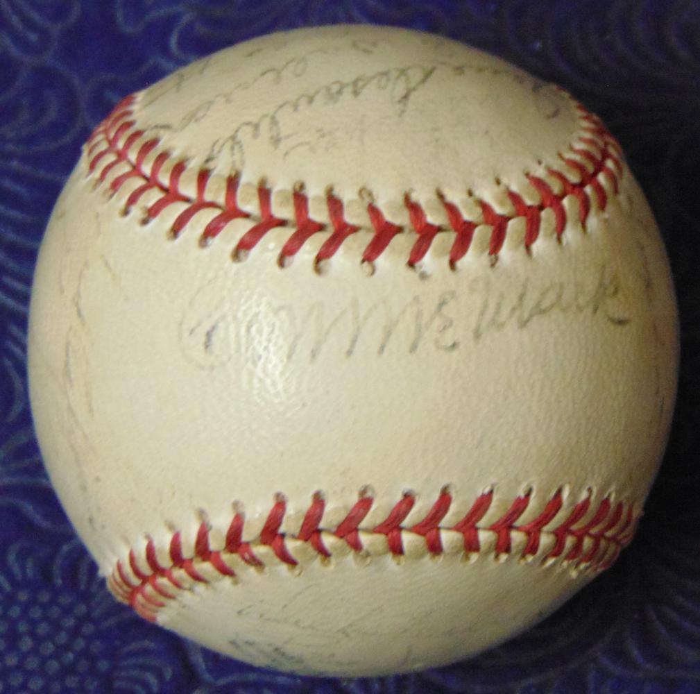 Team Signed Baseball. "Connie Mack" (1 of 5)