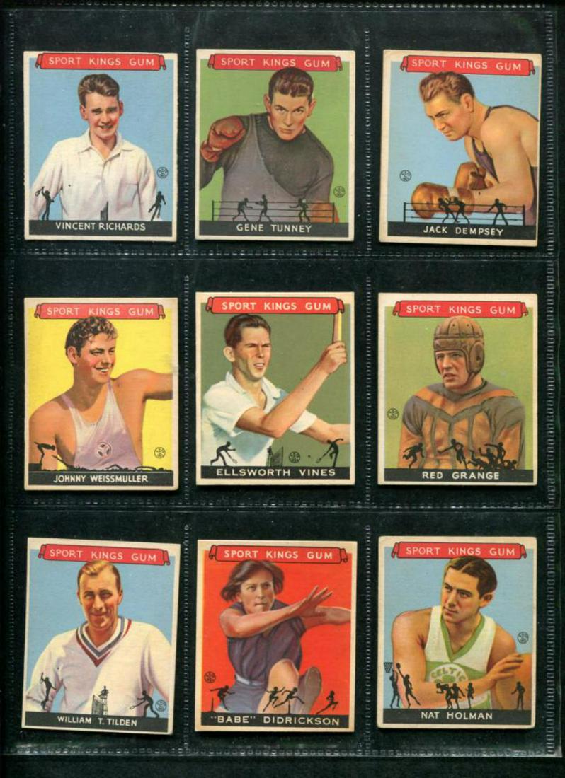 1933 Goudey Sports Kings Lot of (9). (1 of 2)