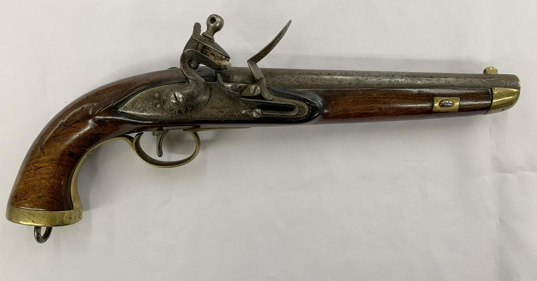 Belgian Flintlock Pistol.: Circa early 1800's. 15 1/2" long. From the Clint Miller Collection.