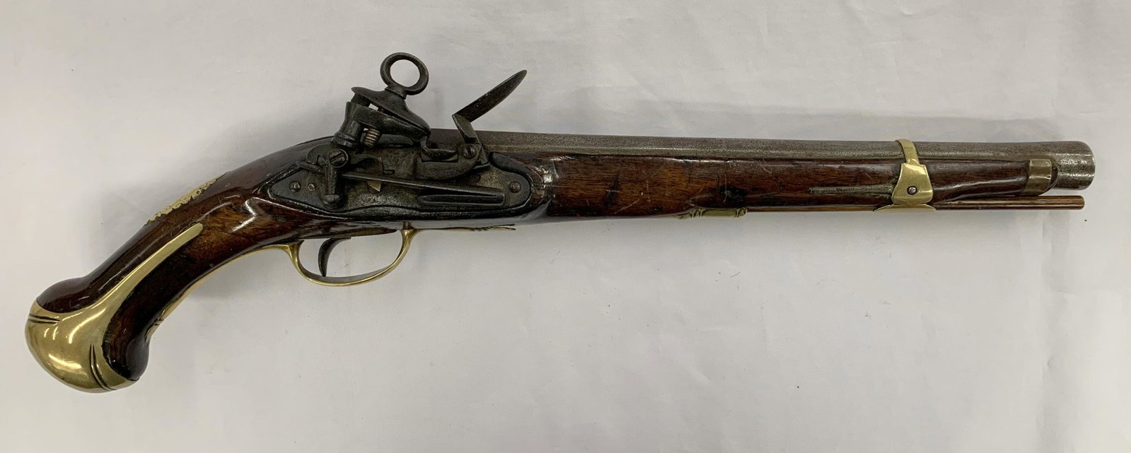 European Flintlock Pistol.: Early 1800's 20" long. From the Clint Miller Collection.