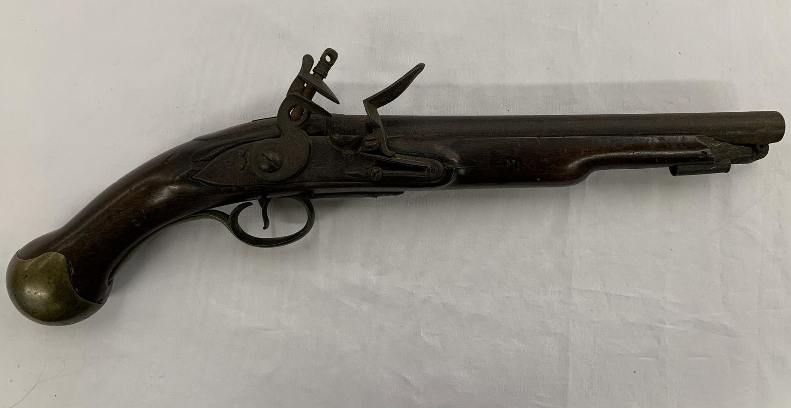 English Tower Flintlock Pistol: 19th century 18" long. From the Clint Miller Collection.