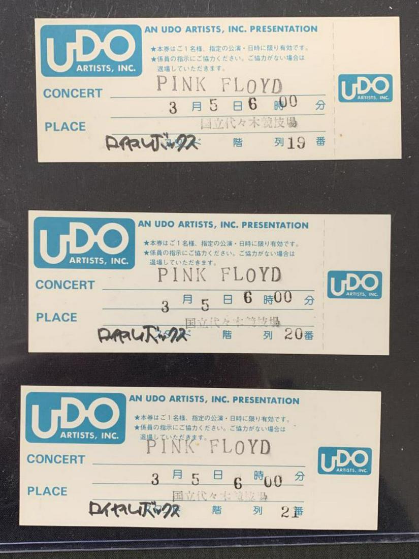 (3) Unused Pink Floyd 1988 Japan Concert Tickets: (3) Unused Pink Floyd 1988 Japan Concert Tickets, consecutive seats, 19-21, "Udo Artosts Inc. Presentation," mint condition