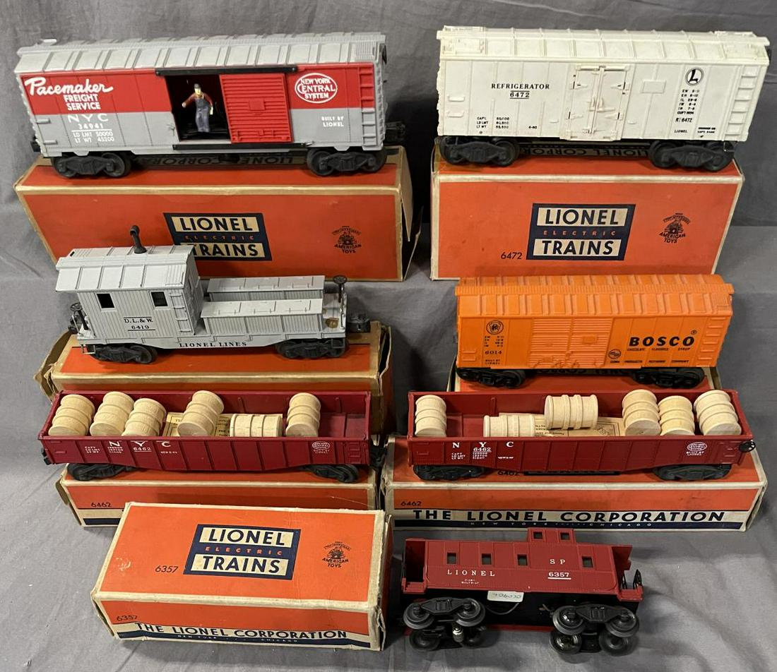 7 Boxed Lionel Freight Cars (1 of 2)