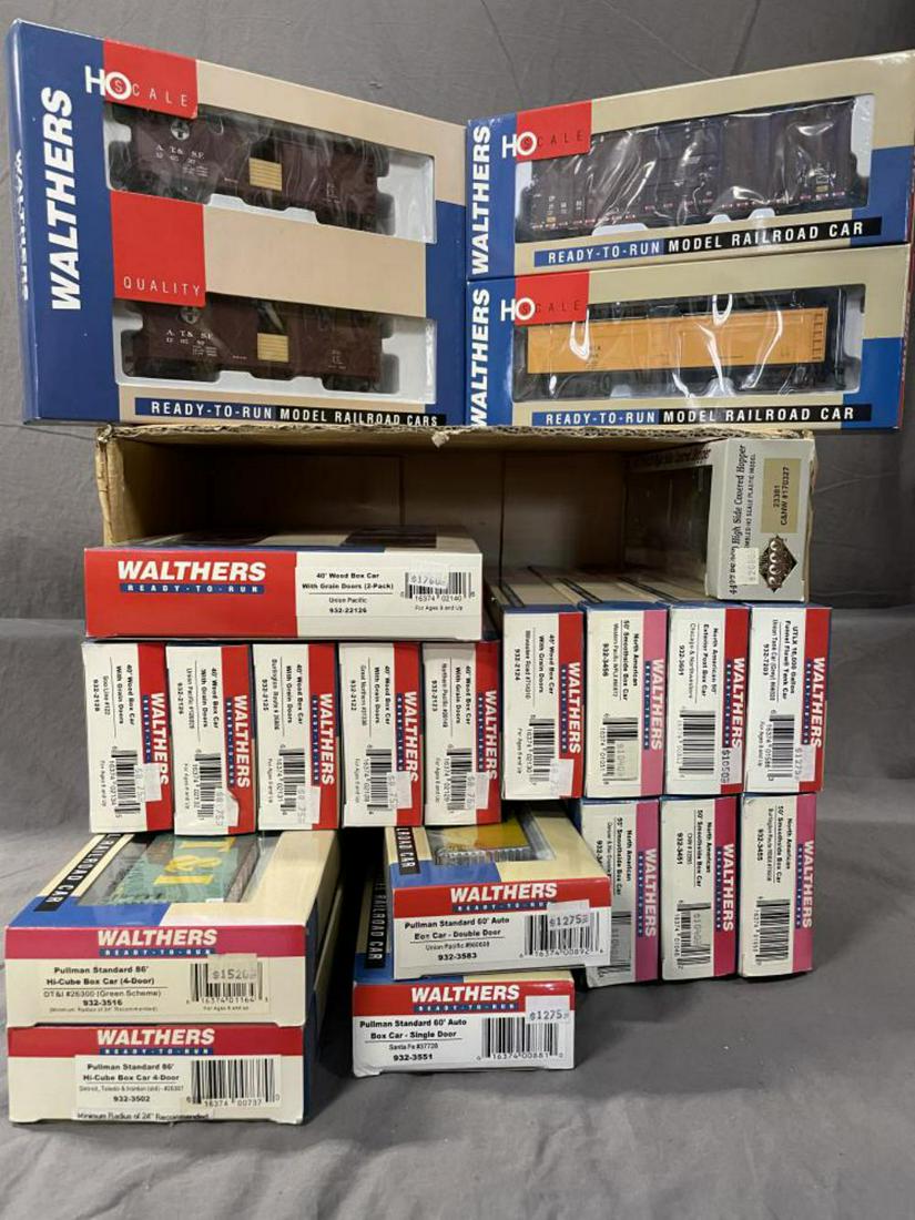 20 Boxed Walthers HO Freight Cars, Plus (1 of 2)