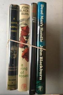 John Blackburn. Lot of Four 1st Editions.: All British 1st's in dust Jackets. See images for Titles. From the Otto Penzler Collection.