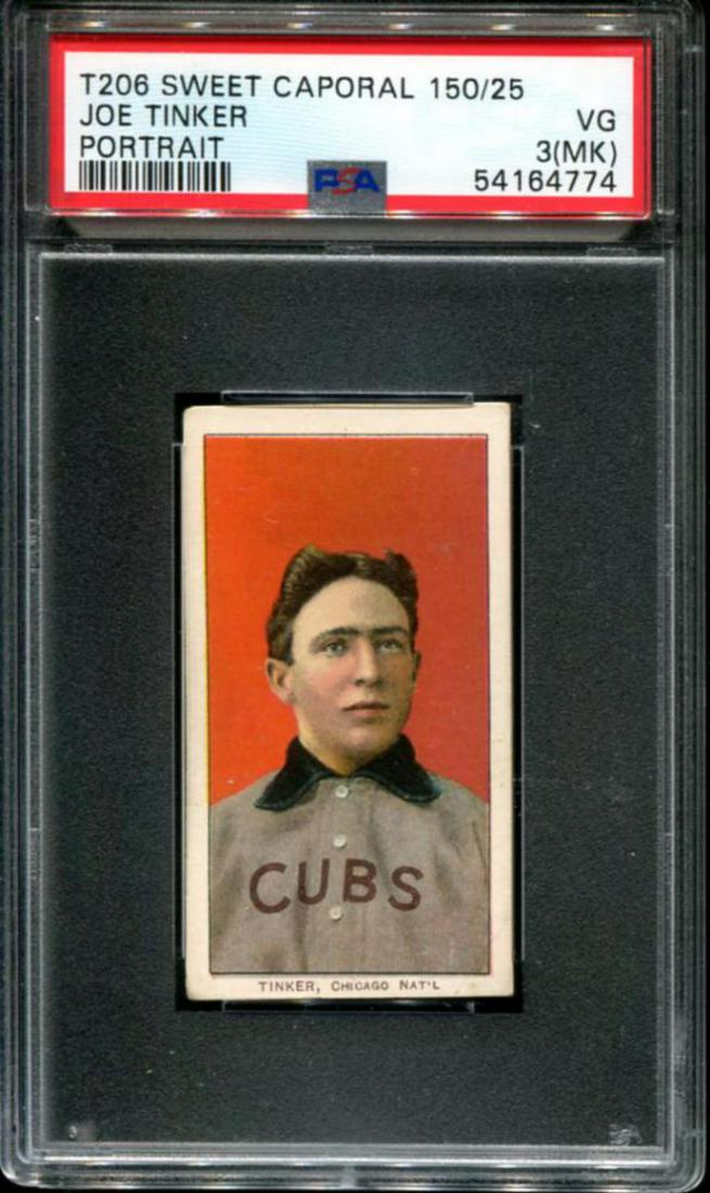 T-206. Joe Tinker PSA VG 3 (MK) (1 of 2)