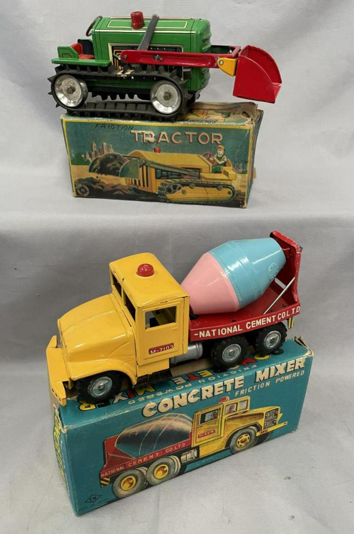 2 Boxed Japanese Tin Construction Vehicles (1 of 3)