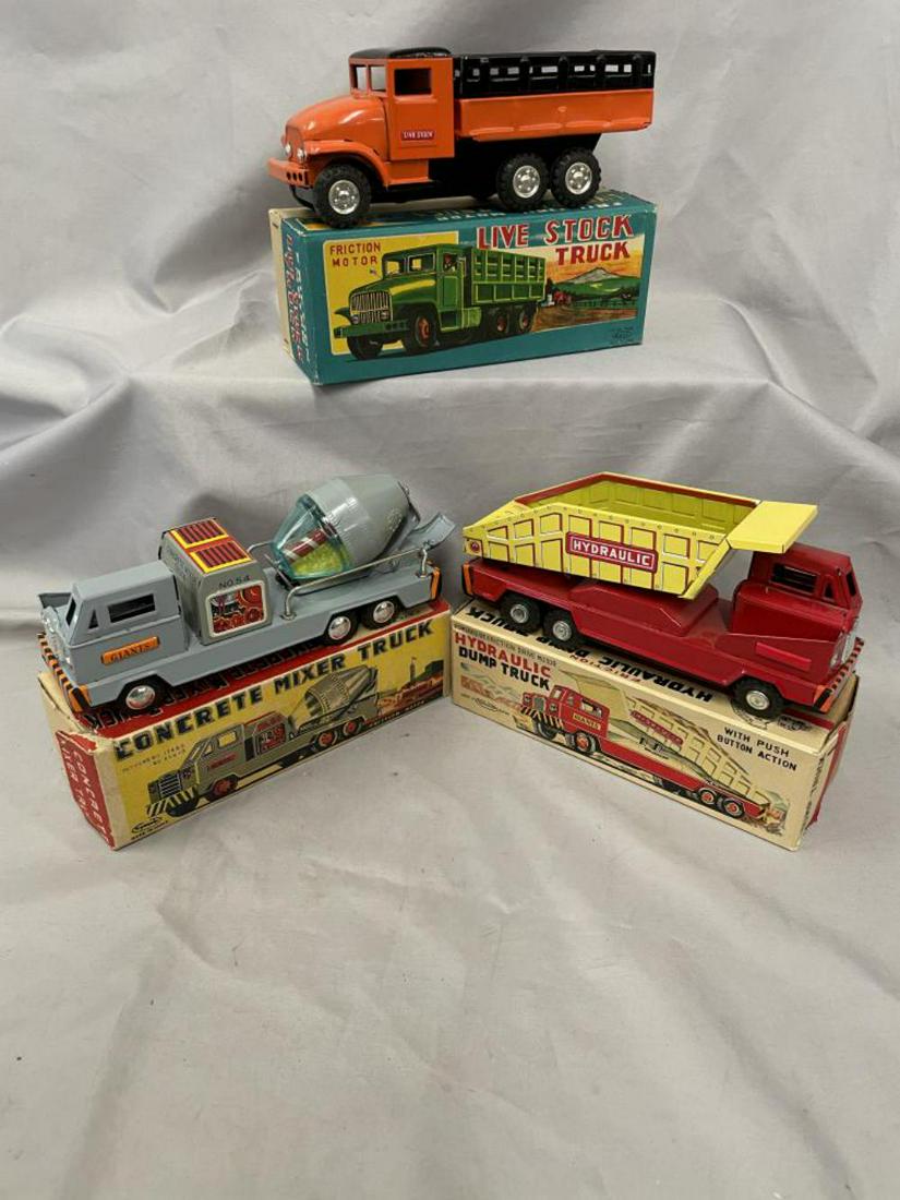 3 Boxed Japanese Tin Trucks (1 of 3)