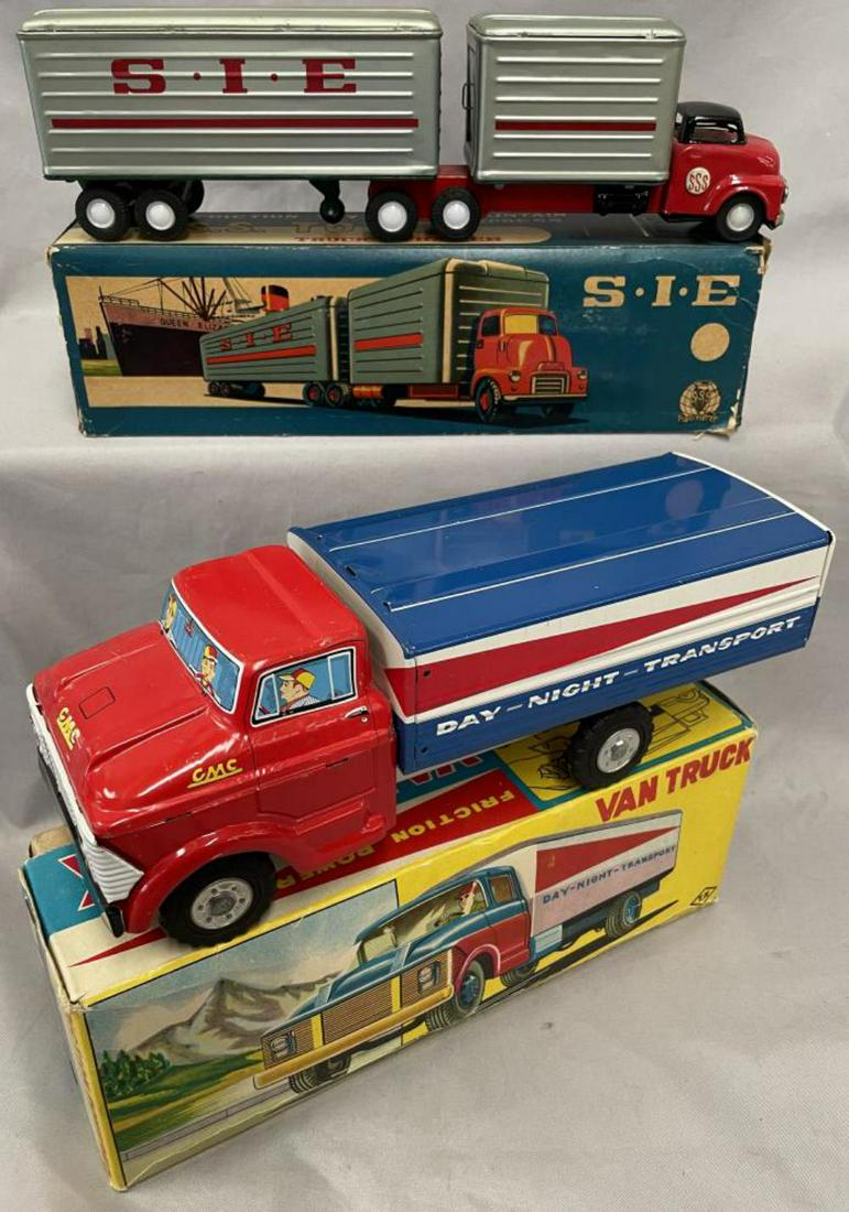 2 Boxed Japanese Tin Box Trucks (1 of 3)
