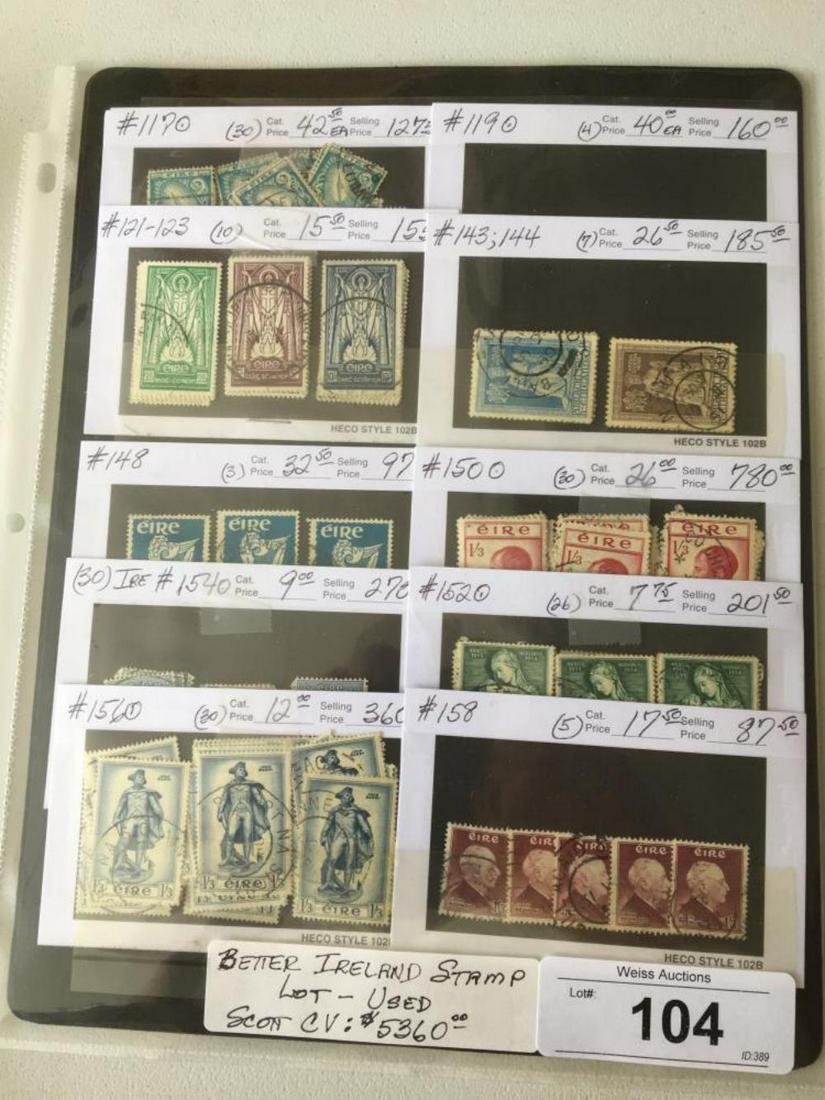 Ireland Stamp Lot. Better Used Issues. (1 of 2)