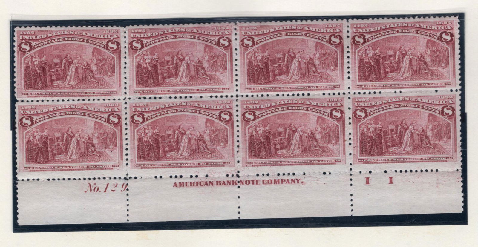United States. #236 Plate Block of Eight. (1 of 1)
