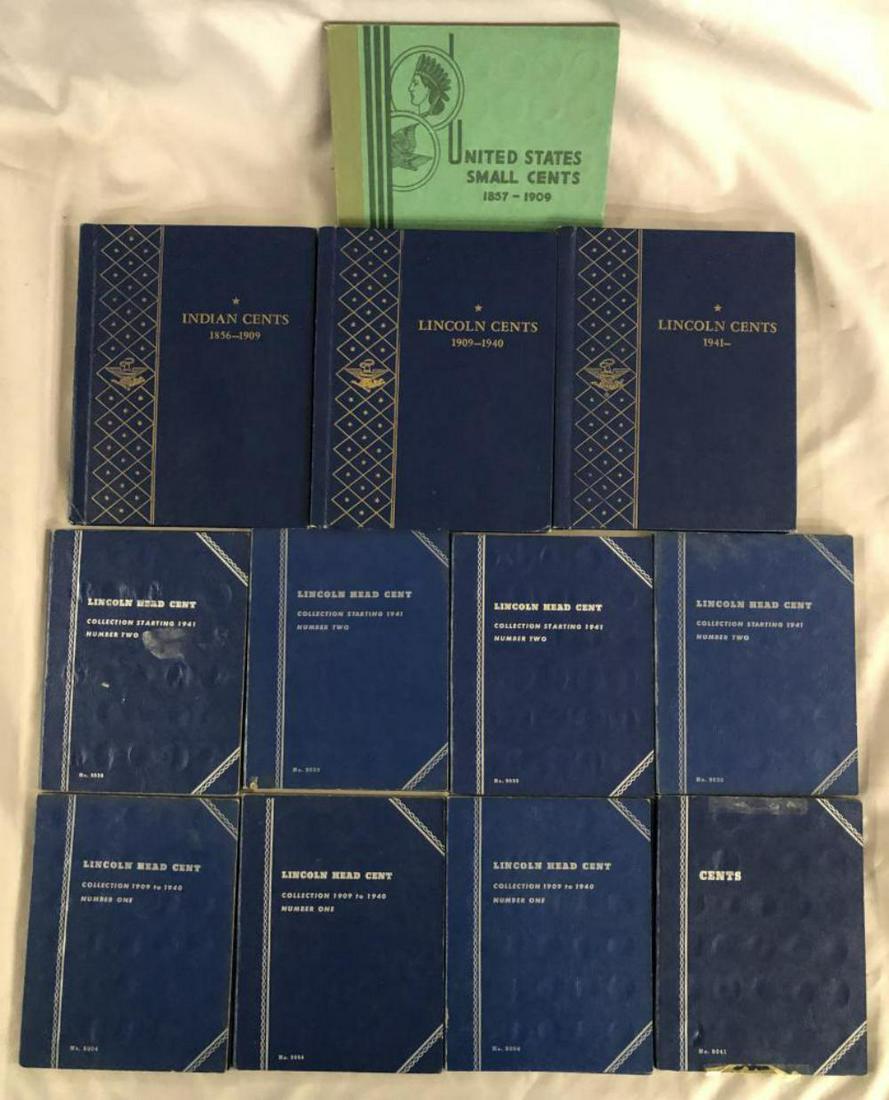 United States Penny Collection in Blue Books. (1 of 20)