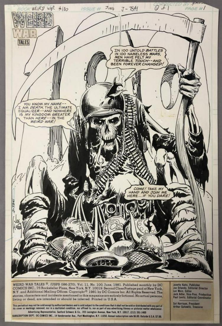 Joe Kubert, Weird War Tales #100, Comic Art Page (1 of 2)