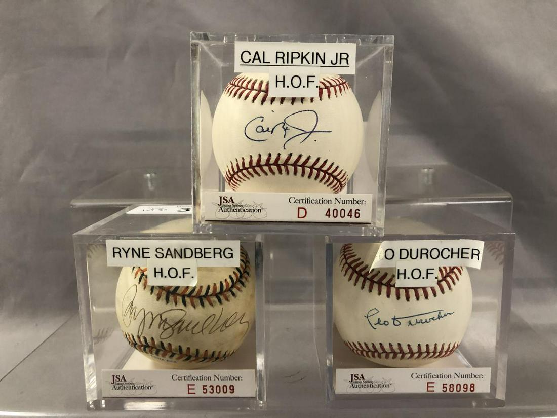 Lot of Three Signed Baseballs all JSA. (1 of 4)