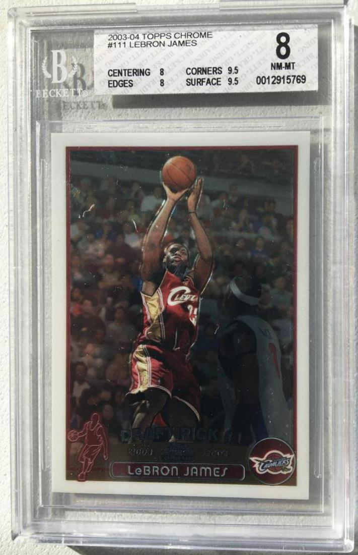 Lebron James. 2003-2004 Topps Chrome Graded Rookie (1 of 2)