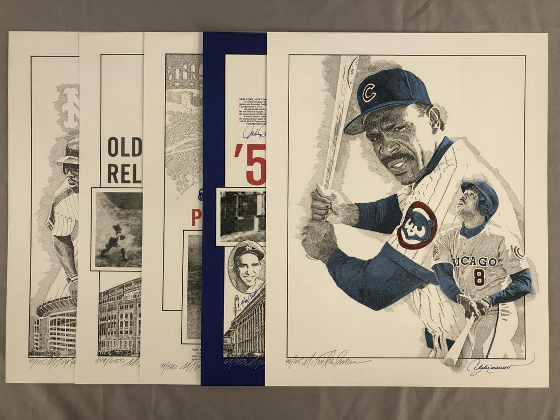 Lot of 5 Signed Baseball Prints, Murray Tinkleman (1 of 6)