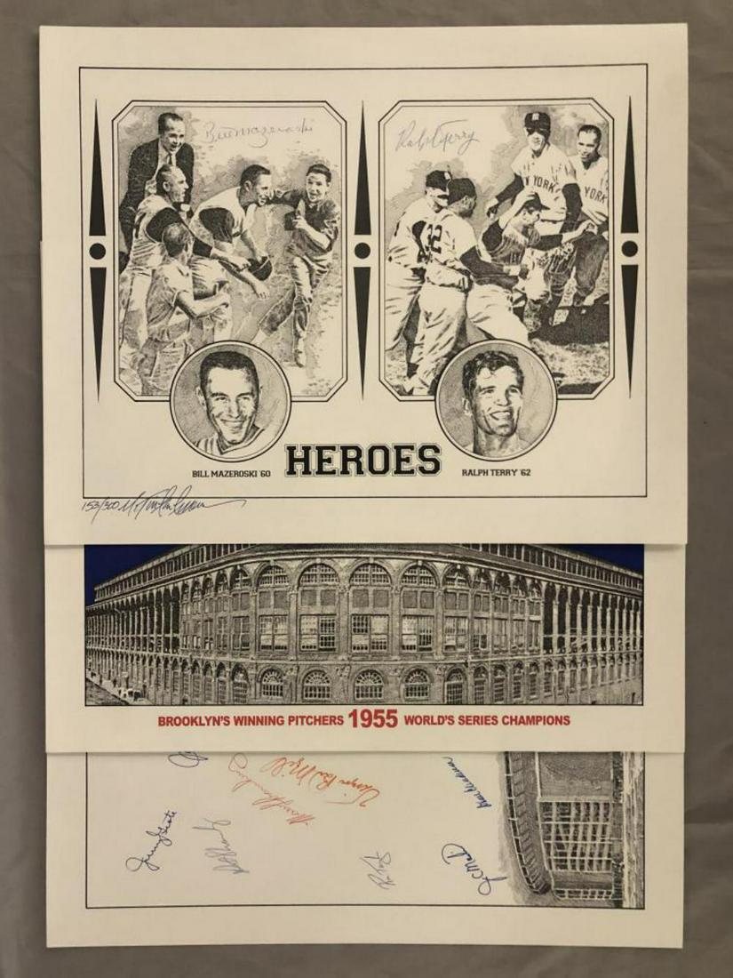 Lot of 3 Signed Baseball Prints, Murray Tinkelman (1 of 4)