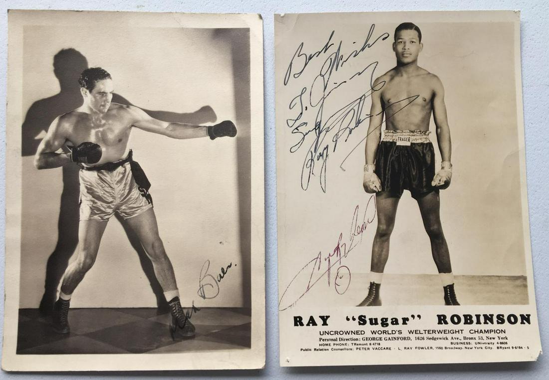 Sugar Ray Robinson Photo Signed. & Max Baer. (1 of 5)