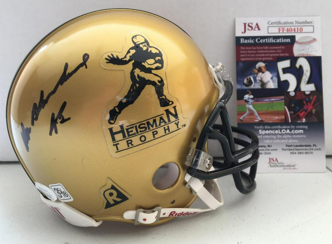 Signed Mini Helmet. Anthony "Doc" Blanchard. (1 of 3)