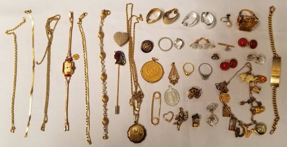 Estate Jewelry & Coin Lot.