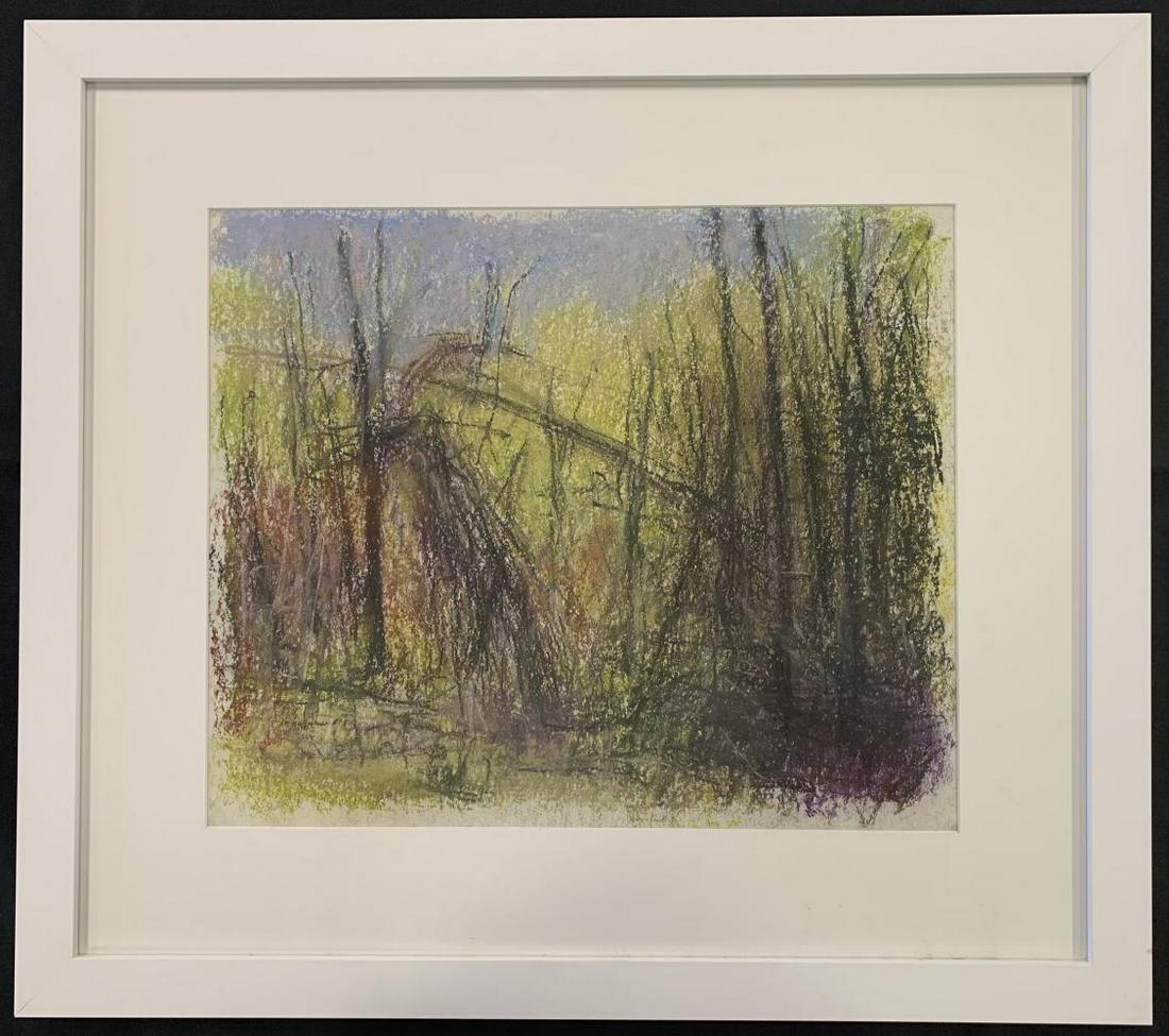 Wolf Kahn, Signed Pastel on Paper, Cow Pasture (1 of 5)