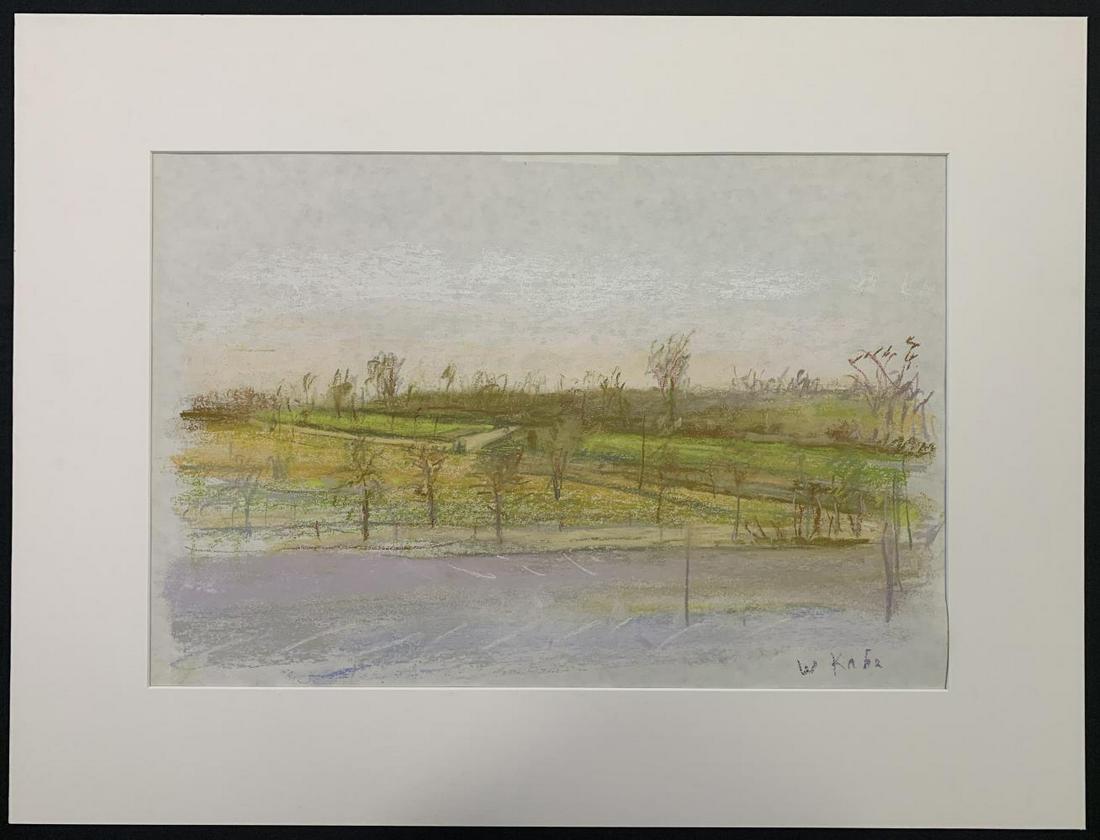 Wolf Kahn, Signed Pastel on Paper, Parking Lot (1 of 7)