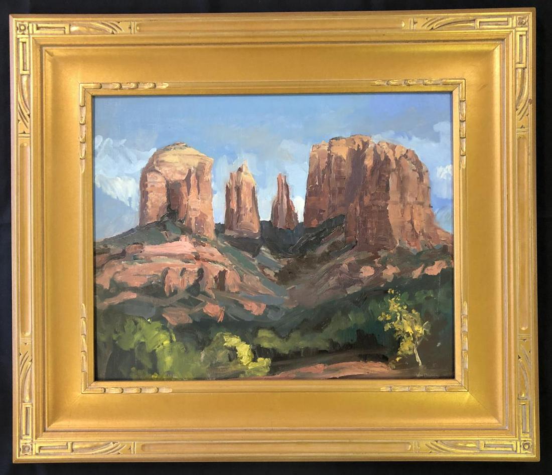 William Dorsey Oil on Masonite, Mountain Landscape (1 of 5)