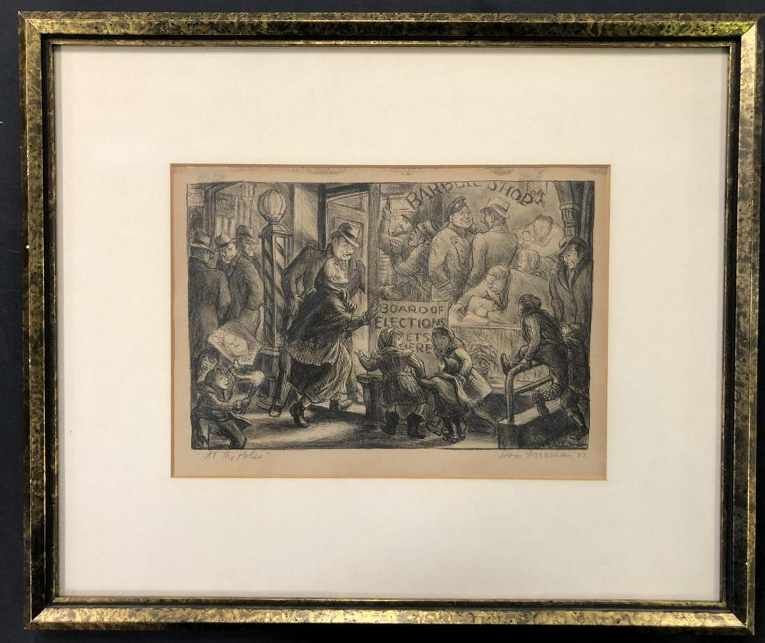 Don Freeman. Lithograph. "At the Poles" (1 of 5)