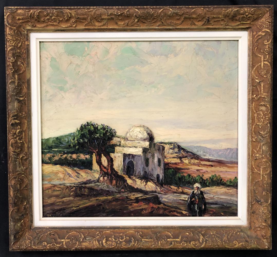 Leonid Gechtoff, "Rachel's Tomb", Oil on Board (1 of 6)