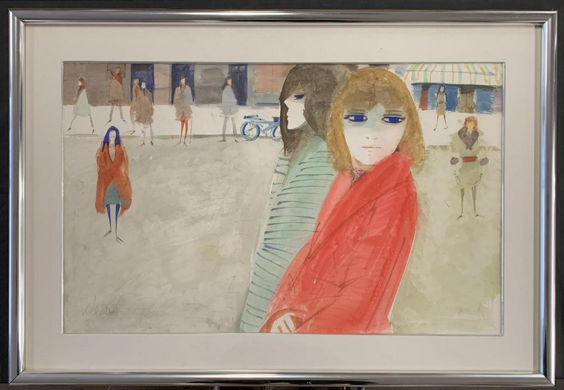 Charles Levier, Watercolor & Ink on Paper (1 of 5)