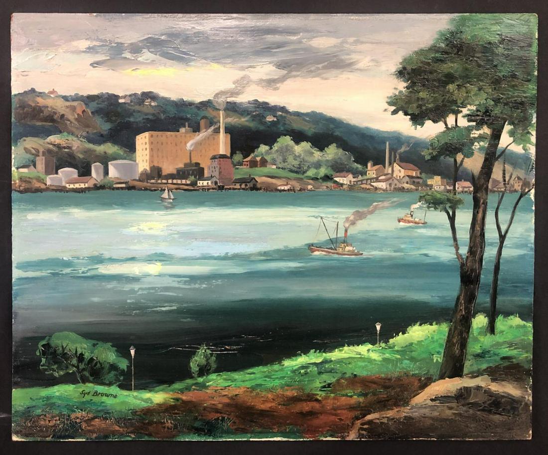 Syd J. Browne (1907 - 1991). Oil on Board. (1 of 5)