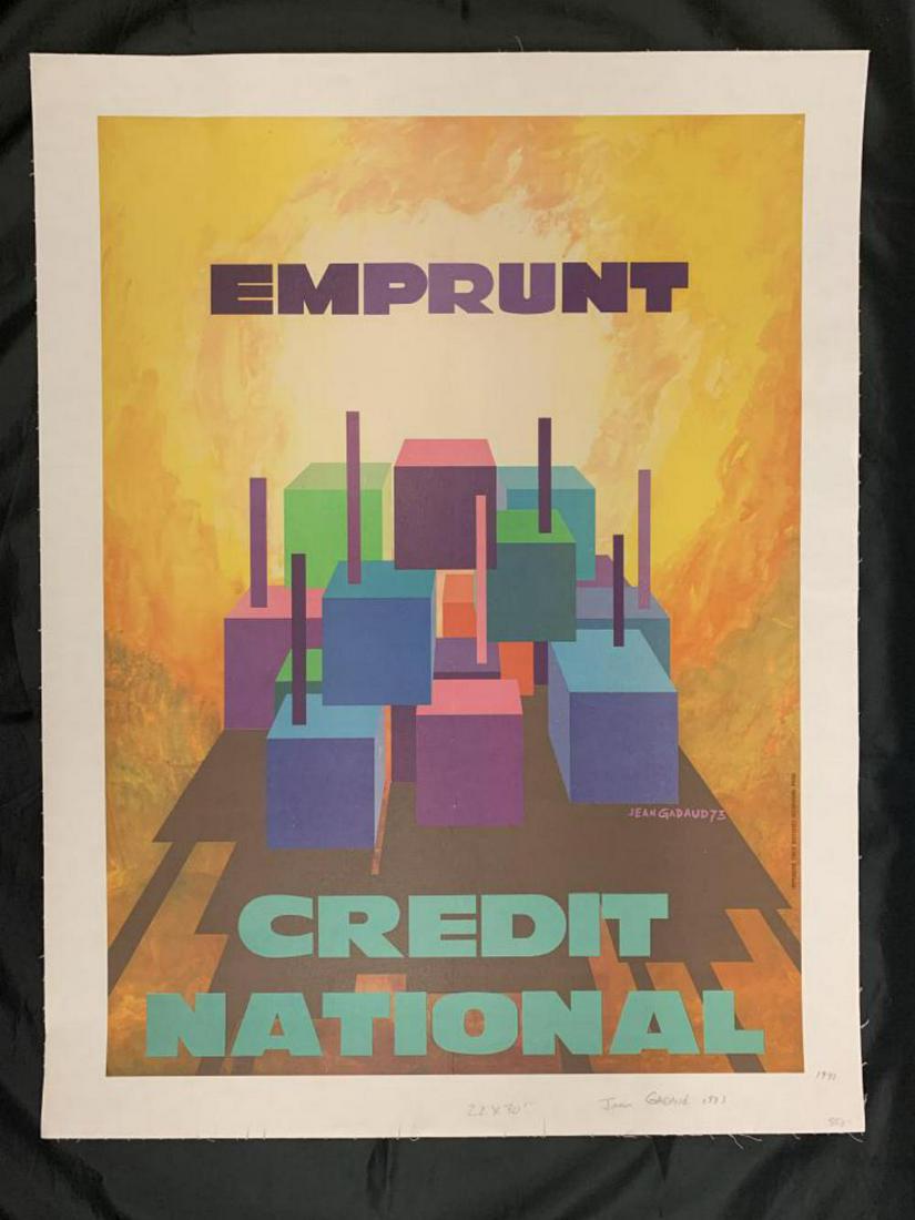 c.1973 French National Credit Poster, Jean Gadaud (1 of 2)