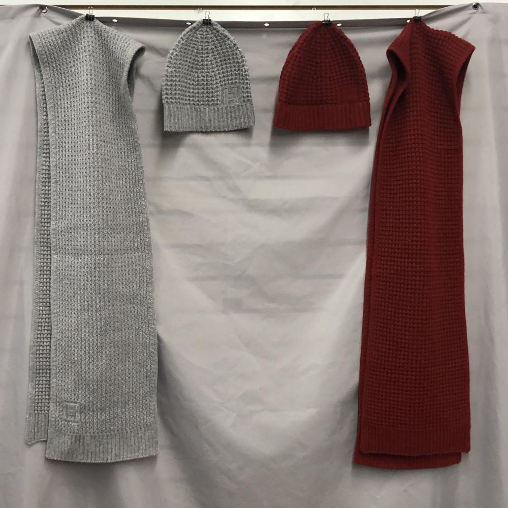 Hermes Scarf and Matching Hat (2) Sets. (1 of 4)