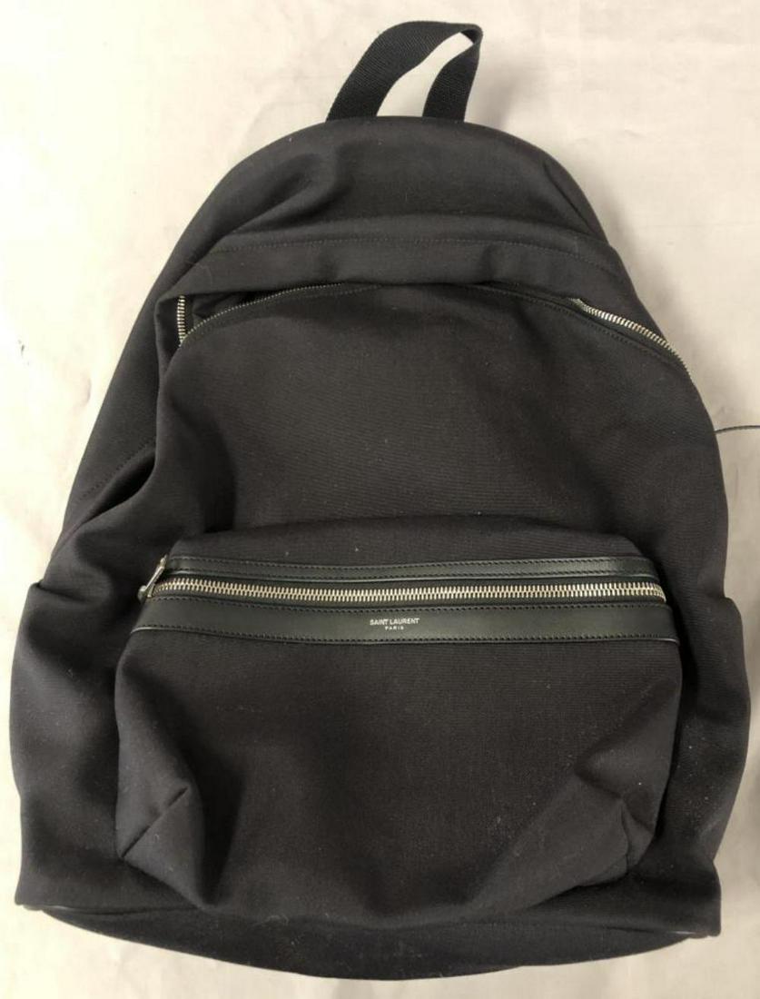 Saint Laurent Men's Black Polyamide Back Pack. (1 of 4)