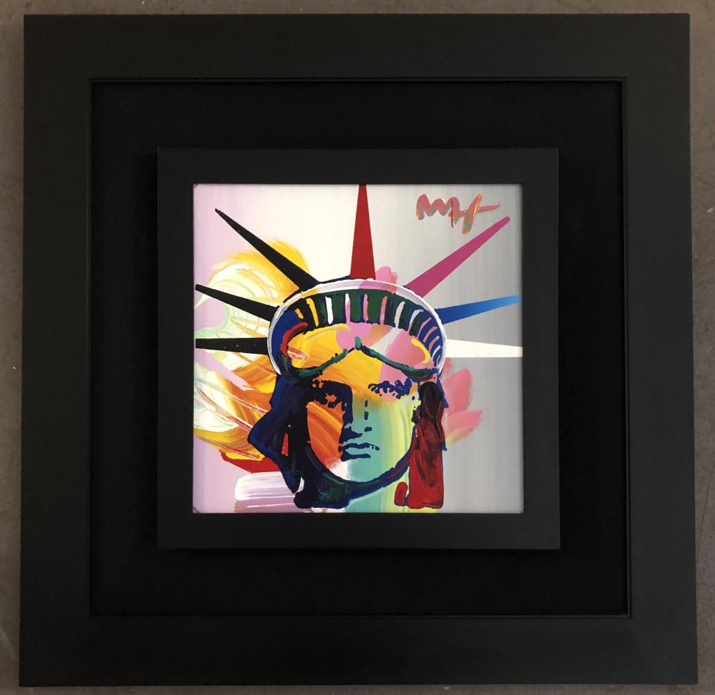 Peter Max, "Liberty Head" Acrylic on Canvas (1 of 6)