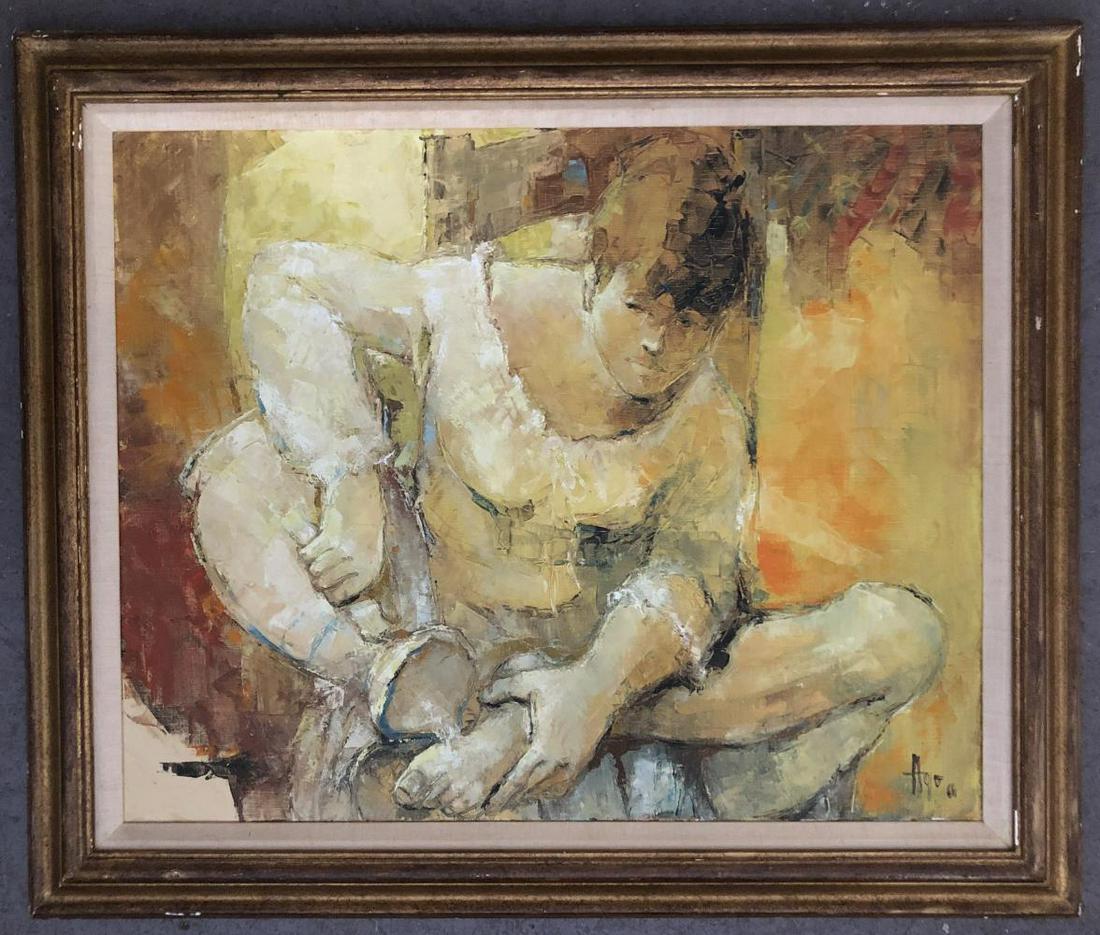 Robert Aillaud Ayo, "La Bain De Pieds", O/C (1 of 5)