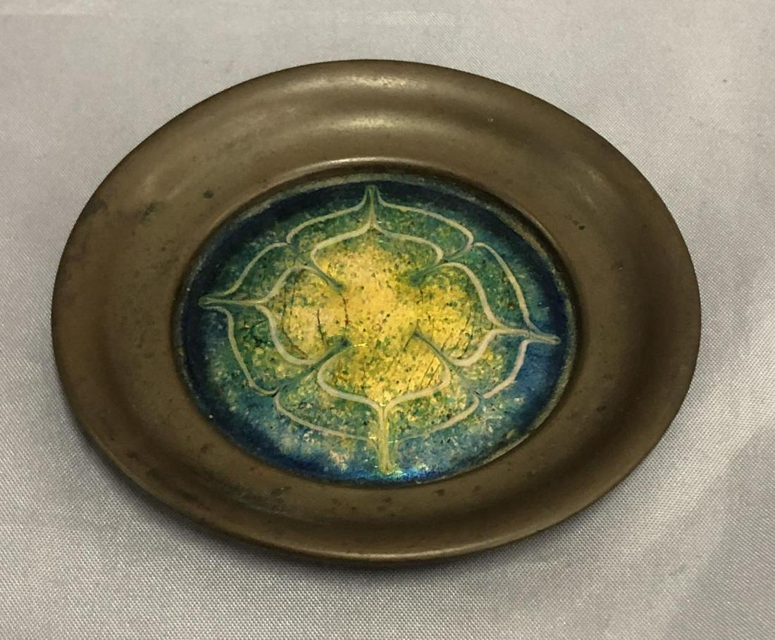 Louis C. Tiffany Furnaces, Enameled Bronze Plate (1 of 4)