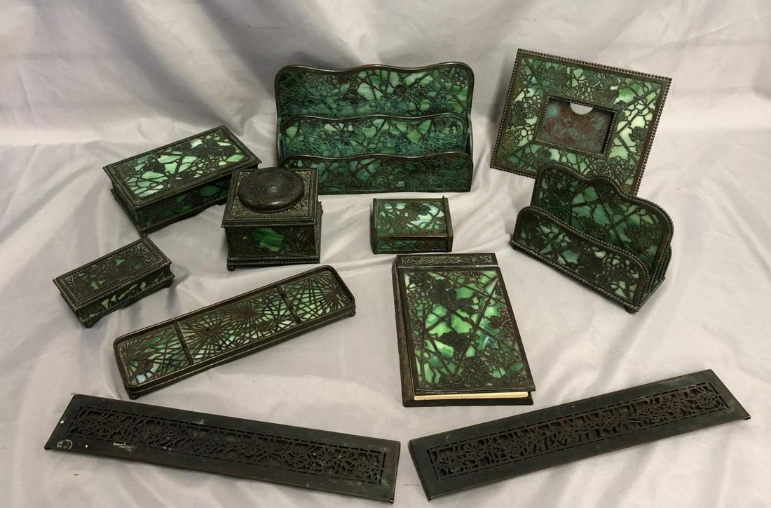 Tiffany Studios "Grapevine" Desk Grouping (1 of 19)