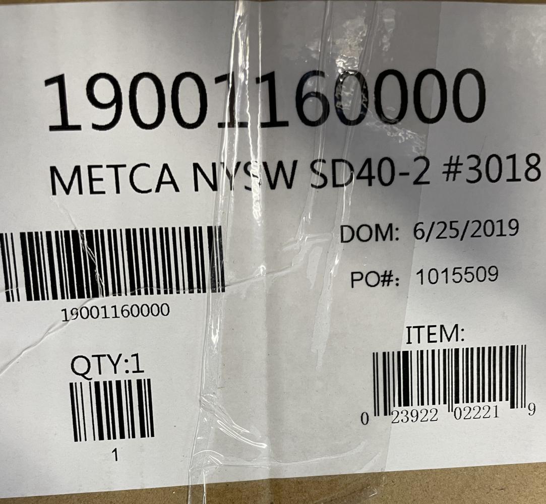 Lionel 1900116 TCA NYSW SD40-2 Diesel: 054. Nice Legacy diesel with TMCC, Legacy RailSounds and more. It is sealed in shipper.