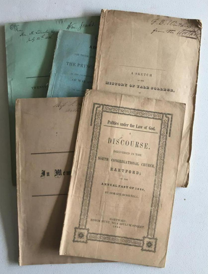 Connecticut Historical Pamphlets. 19th Century. (1 of 8)