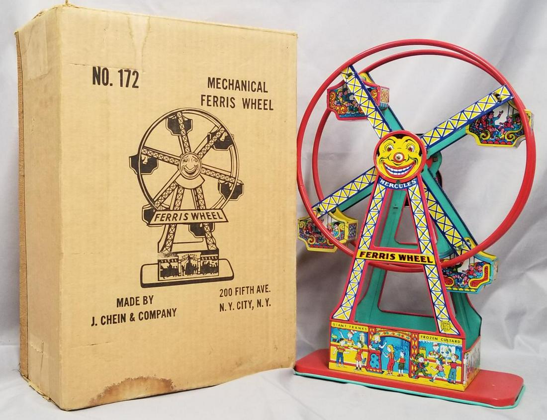 Boxed J. Chein Tin Litho #172 Ferris Wheel (1 of 9)