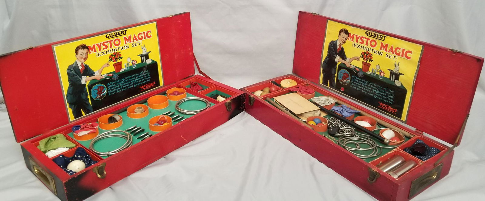 (2) Boxed A.C. Gilbert Mysto Magic Exhibition Sets (1 of 12)