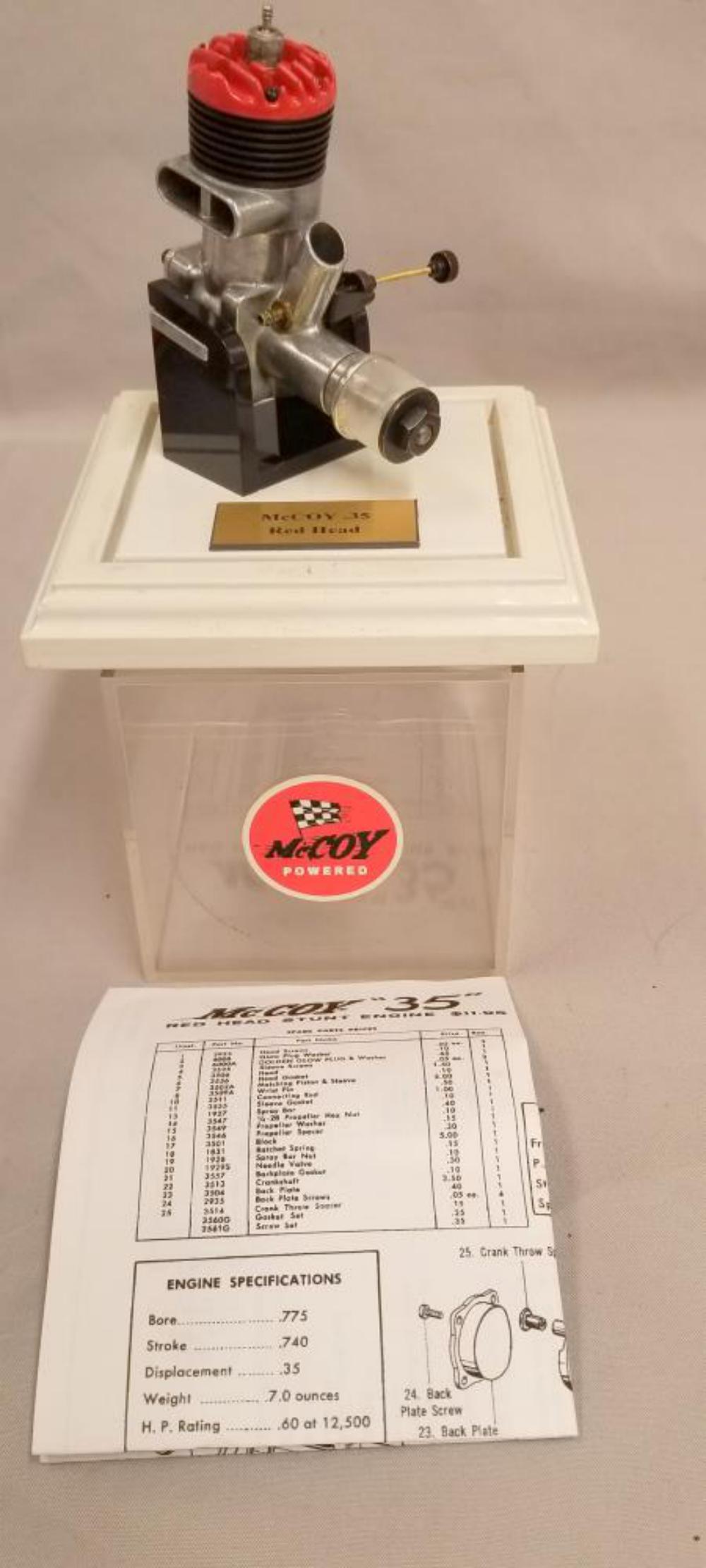 Mccoy 35 sale model airplane engine