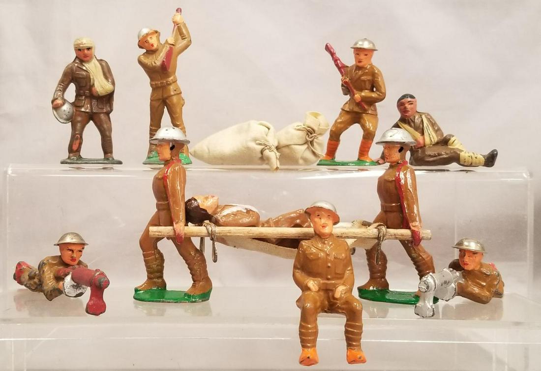 Lot of (10)  Dime Store Military Figures. (1 of 9)