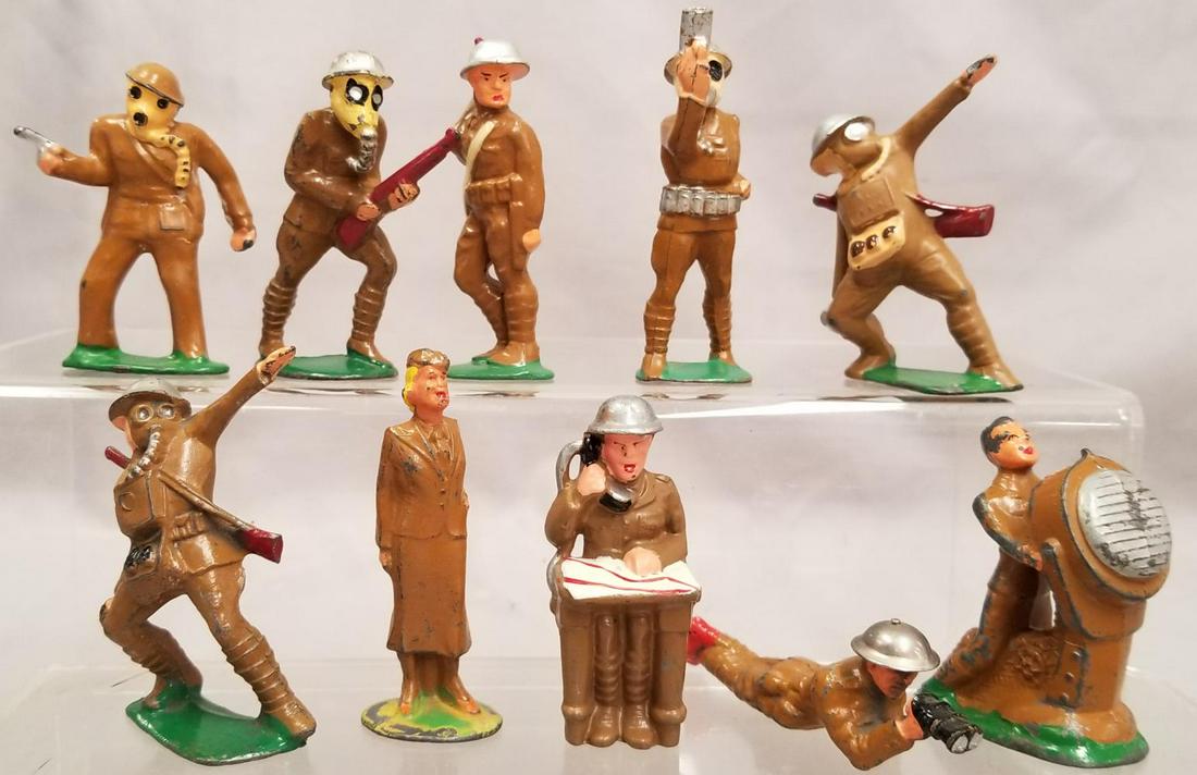 Lot of (10) Dime Store Military Pieces. (1 of 5)