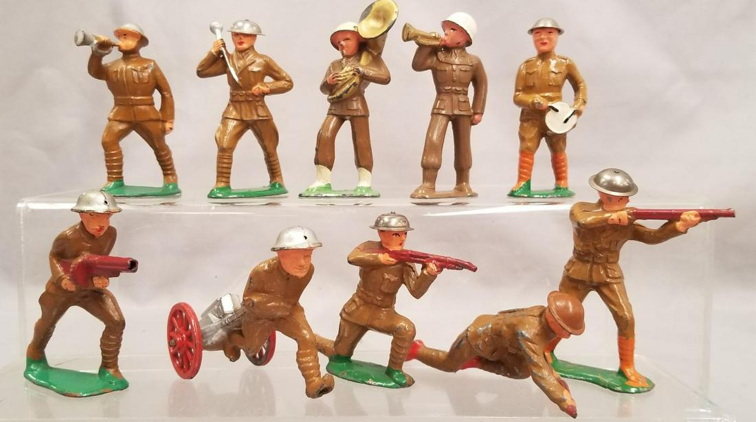 Lot of (10) Dime Store Military Pieces. (1 of 5)