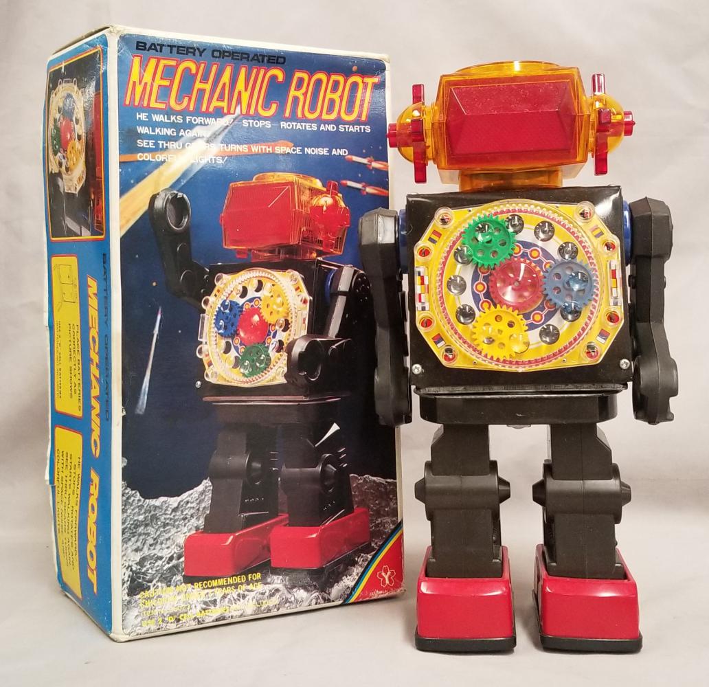 Boxed Battery Operated Mechanic Robot, Japan (1 of 8)
